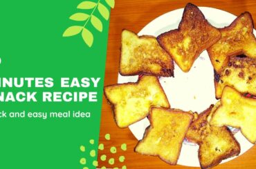Easy snack recipe with bread and egg| Tasty bread snacks| Healthy breakfast |5 minutes recipe