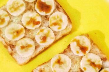 banana toast || banana bread toast with honey|| bread toast|| healthy eveng snack