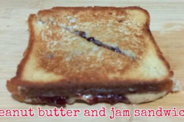 Peanut Butter and Mix Fruit Jam grilled sandwich | Healthy Sandwich for breakfast |
