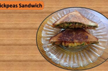 Chickpeas Sandwich. Chole stuffed sandwich recipe.