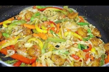 healthy vegetable stir fry cabbage! weight loss recipe! eat to get in shape