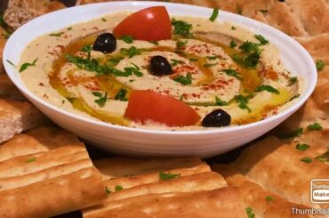 Easy homemade hummus better than store-bought/10 minutes healthy breakfast recipe hummus