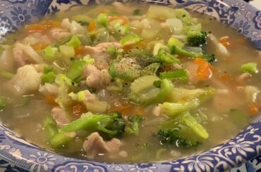 CHICKEN AND MIX VEGETABLE SOUP |  HOMEMADE HEALTHY SOUP | MY OWN RECIPE | HAPPYBLUEINLONDON CHANNEL