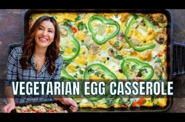 A Healthy Vegetarian Egg Casserole Recipe | The Mediterranean Dish