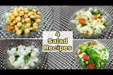 4 Healthy and easy salad recipes for weight loss | Quick and easy recipes | Vandana ki rasoi