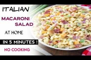 Healthy Macaroni Salad Recipe at Home in Hindi | Without Cooking | It'z Yum