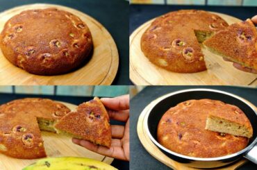 Banana Cake In Fry Pan | Healthy Banana Cake Recipe without Oven | Corner Cooks