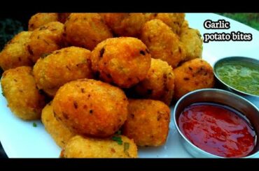 crispy evening snacks recipe |tea time snacks |Garlic suji potato bites @rasoi with priya