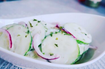 German creamy cucumber salad || Healthy weightloss cucumber salad