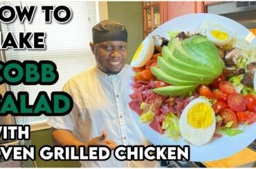 COBB SALAD WITH OVEN GRILLED CHICKEN RECIPE | HEALTHY LUNCH