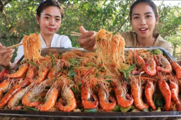 Yummy cooking shrimp grilled with papaya salad recipe - Cooking skill