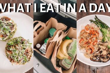 WHAT I EAT IN A DAY (EASY AND HEALTHY  RECIPES + GROCERY HAUL)