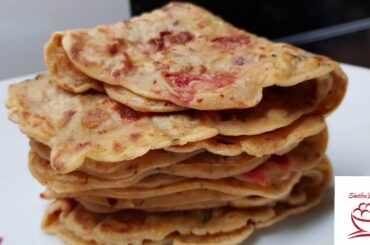Healthy Breakfast recipe/ Chilli Pancake recipe/Spicy Vegetable Crepe/5 minutes recipe