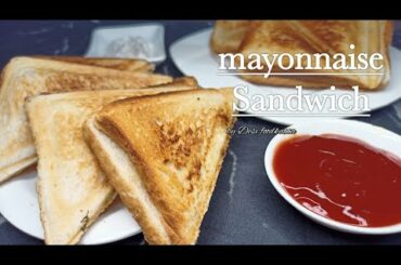 Veg Mayo Sandwich Recipe | Mayonnaise Sandwich Recipe | Healthy and easy breakfast #Shorts