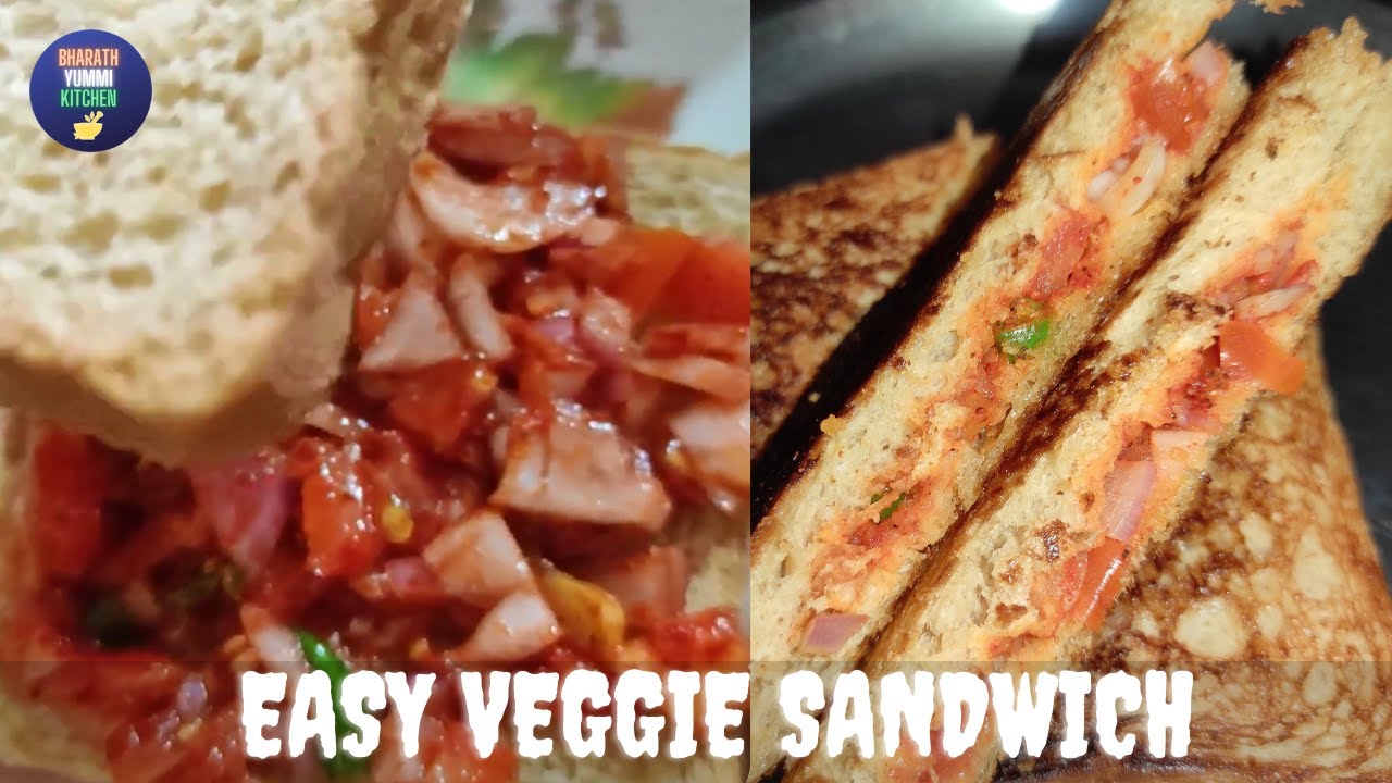 EASY VEGGIE SANDWICH || IN 2 MINUTES || HEALTHY SANDWICH || BY BHARATHYUMMI_KITCHEN EASY VEGGIE SANDWICH || IN 2 MINUTES || HEALTHY SANDWICH || BY BHARATHYUMMI_KITCHEN