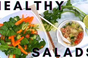 2 Delicious Healthy SALADS | QUINOA Salad | SPINACH Salad | Salad Recipes |Tasty ,Healthy Diet food