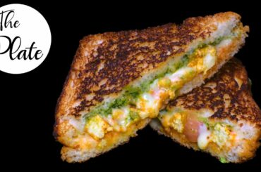 Smoked Paneer Tikka Sandwich | Veg Sandwich On Tawa | The Plate