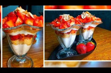 Yogurt Strawberry Parfait | Healthy Breakfast Recipe | Perfect Dessert | Ritu-The Foodhunter | India