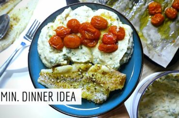 FISH AND BEANS | BEST 15 MIN. DINNER | EASY AND HEALTHY DINNER
