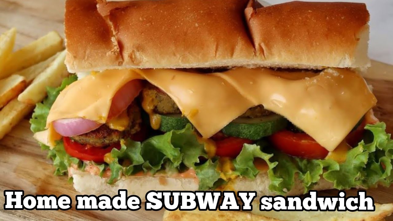 Homemade SUBWAY Sandwich || Cheese Loaded Vegies Subway Sandwich Recipe Homemade SUBWAY Sandwich || Cheese Loaded Vegies Subway Sandwich Recipe
