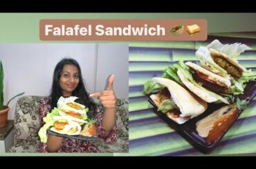 Falafel Sandwich || Yummy & Healthy recipe with Tahini sauce & Cheese dip ||