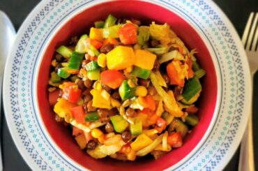 Black chickpeas and Mango salad/ Kala Chana-Mango salad/ Protein rich - High in fiber salad recipe