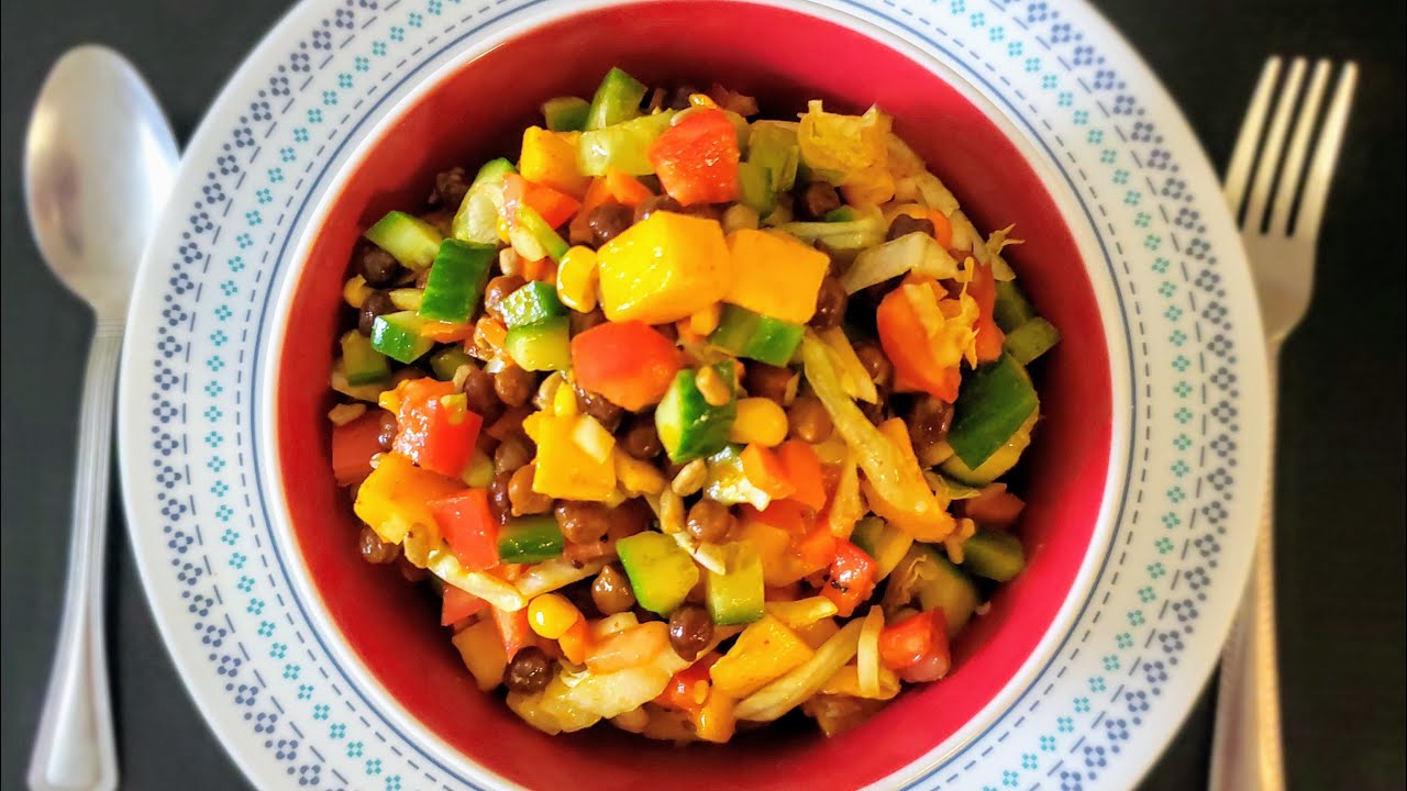 Black chickpeas and Mango salad/ Kala Chana-Mango salad/ Protein rich – High in fiber salad recipe Black chickpeas and Mango salad/ Kala Chana-Mango salad/ Protein rich - High in fiber salad recipe