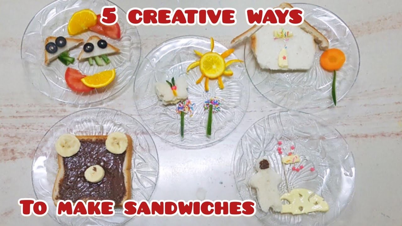 5 Creative ways to make Healthy and Yummy Sandwiches | Easy tutorial for kids | Quick Activity 5 Creative ways to make Healthy and Yummy Sandwiches | Easy tutorial for kids | Quick Activity