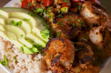 Healthy Recipes - Blackened Shrimp Bowls