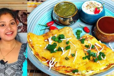 Easy Veg Dosa Sandwich | Chinese Veg Dosa | Healthy Breakfast Recipe | How to Make Moong Dal Dosa