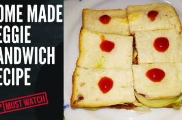 Home Made Veggie Sandwich Recipe #shorts