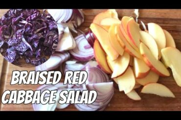 Healthy Salad Recipe / Braised Red Cabbage with Apple & Onion #Shorts e110