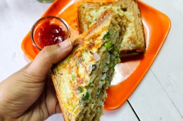 Only one egg healthy and teasty breakfast idea in diet|Cheese sandwich recipe #shorts #YouTubeshorts