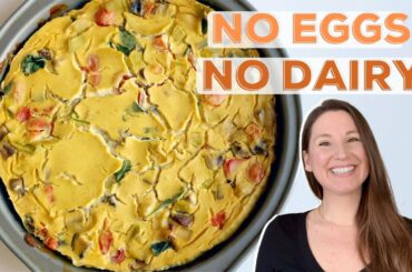 WFPB Crustless Quiche! No Eggs, No Dairy, VEGAN & GF! Healthy Whole Food Plant Based Tofu Quiche