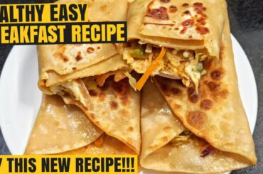 Try this healthy breakfast recipe!!! | Vegetable cheese chapati roll | Chapati veg roll