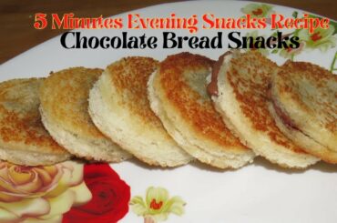 5 Minutes Evening Snacks Recipe | Chocolate Bread Snacks | #Shorts