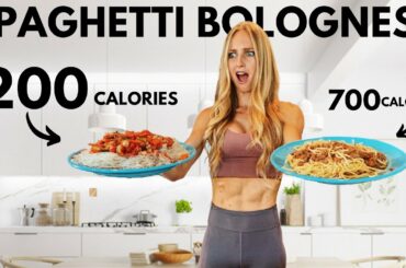 200 Calorie Spaghetti Bolognese! Low cal, low carbs, high protein for weight-loss or anabolic recipe