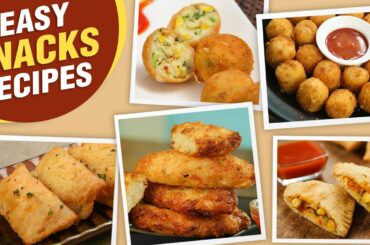 Best Snacks Ideas | 5 Instant Snacks Recipes | Potato Snacks | Paneer Snacks | Pizza Puff Recipe