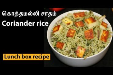 Coriander rice/ lunch box recipe/Kothamalli Sadam