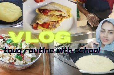 Hoorab's Tough School Routine , Crepe Breakfast & Healthy Lunch For HUSBAND II VLOG