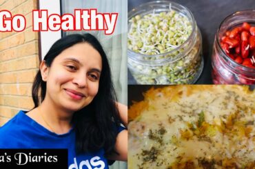 #102 || My Healthy  Meals Routine || I am going Healthy Are you ?? || sprouts and Sweet Potatoes