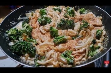 Healthy & delicious creamy chicken with broccoli for fitness, healthy chicken recipe