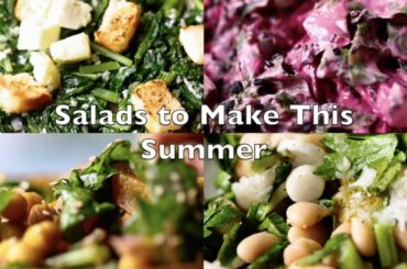 Compilation of Four Salad Recipes: Make Healthy Salads with Radish, Beet, Celery or Chickpeas!