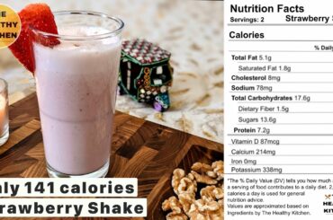 HEALTHY & TASTY STRAWBERRY SHAKE | ONLY 141 CALORIES | THK