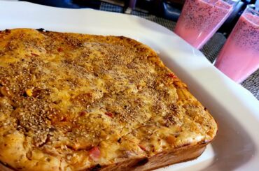 Chicken and Veggies stuffed Cake | Healthy Ramadan Dinner and Doodh Drink Recipe By tasteandtravel2