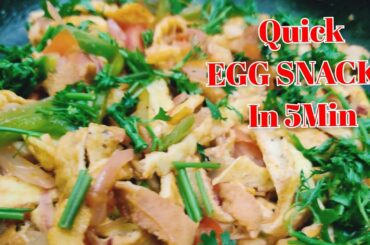 Simple & Quick Egg snacks ll 5min snacks Recipe ll Healthy snacks