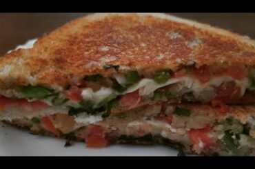 Cheesy Veg Sandwich recipe| cheese sandwich | kids fav healthy breakfast| easy 5 min breakfast ready