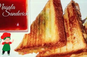 Easy 2 minutes healthy breakfast - Masala Sandwich recipe | Best sandwich making #shorts