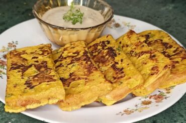 Besan toast, besan Bread toast, besan toast recipe, healthy breakfast recipe, healthy snacks recipe