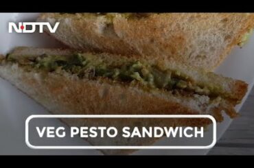 How To Make Veg Pesto Sandwich | Easy Veg Pesto Sandwich Recipe Video